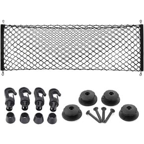 Rear Cargo Trunk Storage Organizer Net for Car Plus mounting Points