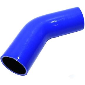4-Ply Reinforced High Temperature 2.5" to 2.75" ID 45 Degree Elbow Reducer Coupler Silicone Hose (BLUE, 2.5"-2.75")