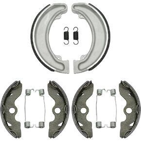 Front Left Right & Rear Brake Shoes for Honda TRX300 2x4 Fourtrax 300 1988-2000, OEM# 06450-HC4-900 06430-HM5-A80