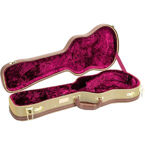 Crossrock Deluxe Hard-Shell Wood Case for Soprano Ukuleles, Backpack Style, Tweed (CRW700SUTW-2)