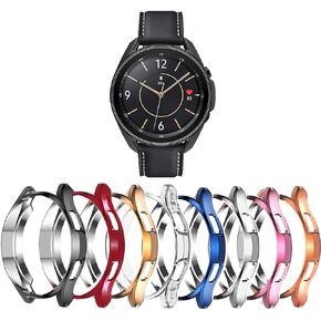 Compatible with Samsung Galaxy Watch 4 Classic 42MM 46MM Case Soft Plated TPU Protective Bumper Cover Case for Galaxy Watch 4 Classic Smartwatch Accessories (46MM)
