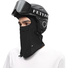 Balaclava for Men Sun Protection Anti-UV Hood Full Cooling Face Cover Neck Gaiter Face Mask Cyling Motorcycle Black