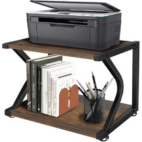 حامل طابعة Unistyle مع وسادات مضادة للانزلاق لتنظيم المساحة، وحامل سطح المكتب للطابعة كرف تخزين، ورف للكتب، وصينية مزدوجة الطبقات لتنظيم المكتب المنزلي in Kuwait