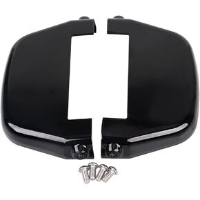 Black Passenger Footboard Covers D-shaped Inserts Cover for Harley Dyna Softail Touring Road Electra Street Glide FLHX FLHR FLHT FLTR