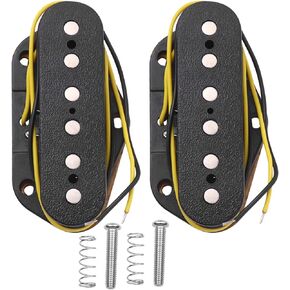 2pcs Dual Coil Guitar Humbucker Guitar Pickup Neck Bridge Guitar Parts for Fender Telecaster Bass Electric Guitar(Black)