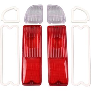 Pairs of Tail Lights and Reverse Lenses with Gaskets, Replacement for 1967-1972 Chevy & GMC Pickup Truck, Part Number 110202 110215 110216 C677209 (Original)