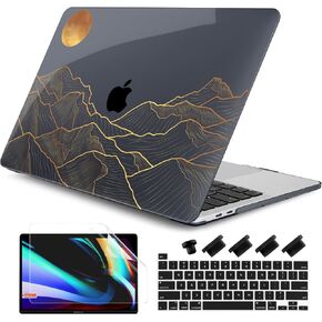 حافظة Dongke MacBook Pro مقاس 13 بوصة موديل A2251/A2289 إصدار 2020، غطاء حماية من البلاستيك الصلب لجهاز MacBook Pro مقاس 13 بوصة مع شاشة عرض شبكية العين وشريط اللمس يناسب معرف اللمس (كتاب التركيب) in Kuwait