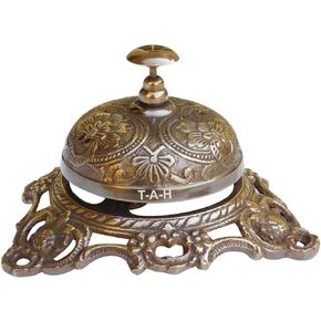 Antique Ornate Solid Brass Hotel Counter Bell Service Desk Bell Call Bell Service Bells