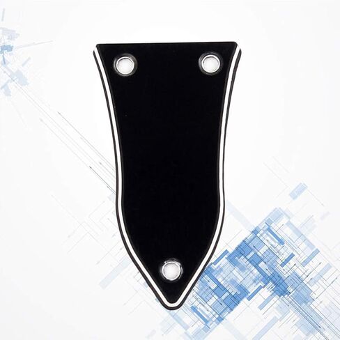 Milisten 3 Holes Truss Rod Cover for Electric Guitar Bass Guitar Replacement Accessories Black in Kuwait