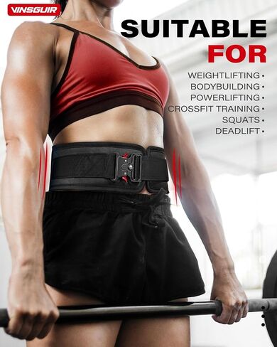 VINSGUIR Weight Lifting Belt for Men and Women, Quick Locking Weight Belt 6 Inch Gym Belt for Squats, Deadlift, Cross Training, Powerlifting in Saudi Arabia