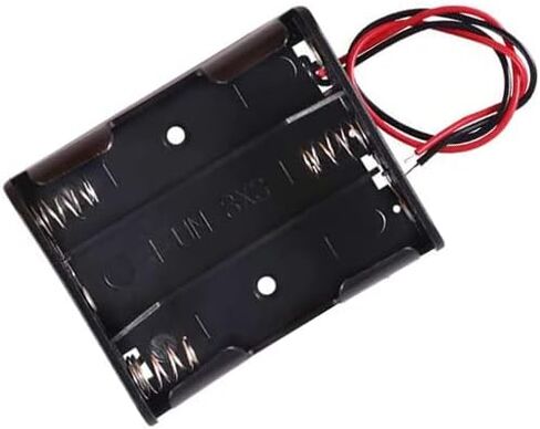 AA Battery Case Holder 1.5V, 6PCS DIY Battery Storage Boxes, AA 3 Bay Cell Battery Holder, 3 Slots in Parallel Black Plastic Batteries Case in Saudi Arabia