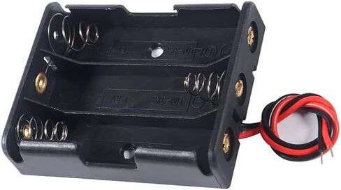 AA Battery Case Holder 1.5V, 6PCS DIY Battery Storage Boxes, AA 3 Bay Cell Battery Holder, 3 Slots in Parallel Black Plastic Batteries Case in Saudi Arabia