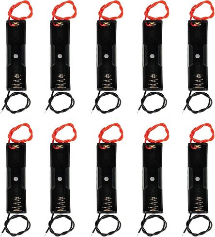 AA Battery Case Holder 1.5V, 6PCS DIY Battery Storage Boxes, AA 3 Bay Cell Battery Holder, 3 Slots in Parallel Black Plastic Batteries Case in Saudi Arabia