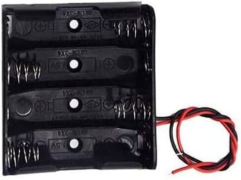 AA Battery Case Holder 1.5V, 6PCS DIY Battery Storage Boxes, AA 3 Bay Cell Battery Holder, 3 Slots in Parallel Black Plastic Batteries Case in Saudi Arabia