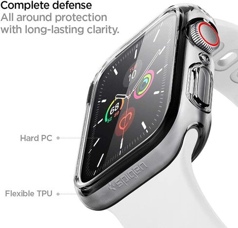 Spigen Ultra Hybrid مصمم لحافظة حماية شاشة Apple Watch Series SE2/6/SE/5/4 (40 ملم) - شفاف كريستالي in Kuwait