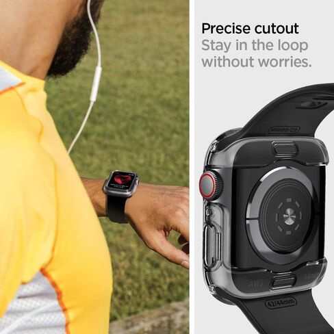 Spigen Ultra Hybrid مصمم لحافظة حماية شاشة Apple Watch Series SE2/6/SE/5/4 (40 ملم) - شفاف كريستالي in Kuwait