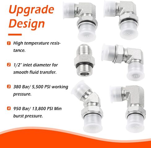 مجموعة خط تبريد ناقل الحركة، خراطيم تبريد ناقل الحركة 6.6 لتر، استبدال شديد التحمل لـ 2006-2010 Duramax Chevy GMC LLY LBZ LMM، متوافق مع ناقل الحركة Allison in Kuwait