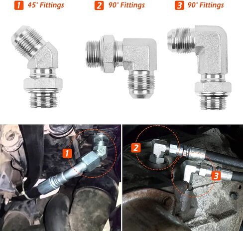 مجموعة خط تبريد ناقل الحركة، خراطيم تبريد ناقل الحركة 6.6 لتر، استبدال شديد التحمل لـ 2006-2010 Duramax Chevy GMC LLY LBZ LMM، متوافق مع ناقل الحركة Allison in Kuwait