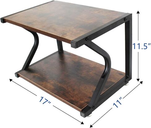 حامل طابعة Unistyle مع وسادات مضادة للانزلاق لتنظيم المساحة، وحامل سطح المكتب للطابعة كرف تخزين، ورف للكتب، وصينية مزدوجة الطبقات لتنظيم المكتب المنزلي in Kuwait