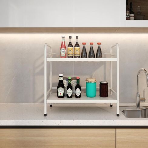 HDANI Under Desk Printer Stand, Microwave Storage Rack, 2 Shelf Metal Rolling Cart with Wheels, Office Utility Storage Cart and Stand(Black)… in Kuwait