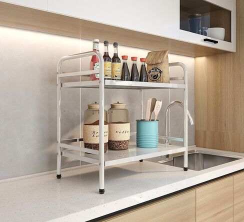 HDANI Under Desk Printer Stand, Microwave Storage Rack, 2 Shelf Metal Rolling Cart with Wheels, Office Utility Storage Cart and Stand(Black)… in Kuwait