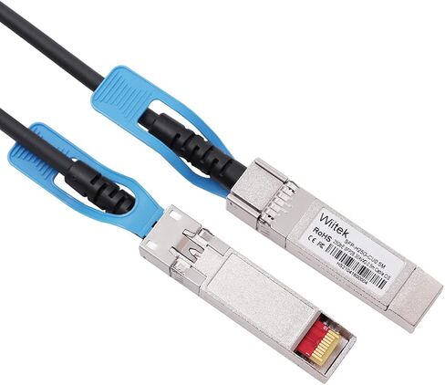 كابل Twinax 25 جيجا بايت SFP28 DAC، كابل نحاسي سلبي 1 متر 25GBASE-CR SFP28، متوافق مع Cisco SFP-H25G-CU1M، Ubiquiti، Juniper، Mellanox، Mikrotik، Netgear، Supermicro، مفاتيح مفتوحة المصدر in Kuwait