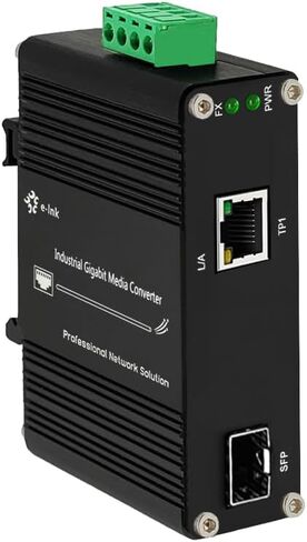 محول وسائط جيجابت صناعي صغير للاستخدام في الهواء الطلق Din Rail Mount تصلب 10/100/1000 ميجابت في الثانية RJ45 Ethernet إلى محول الألياف البصرية مع 100Base-FX أو 1000Base-FX Auto Sensing SFP Port 12 ~ 48V DC Input in Kuwait