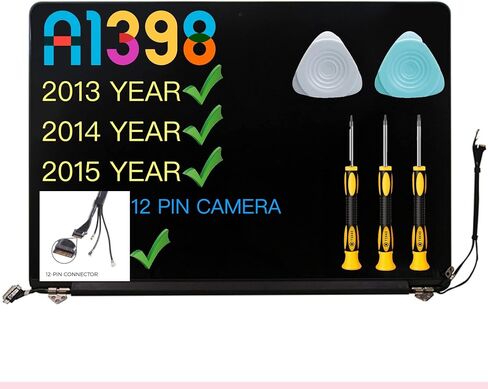 Seven Puppy Screen Replacement 15" for MacBook Pro Retina A1398 LCD Screen Display Assembly Late 2013/Mid 2014 EMC 2674 2745 2876 2881 (** do not fit A1398 2015 Year**) in Kuwait