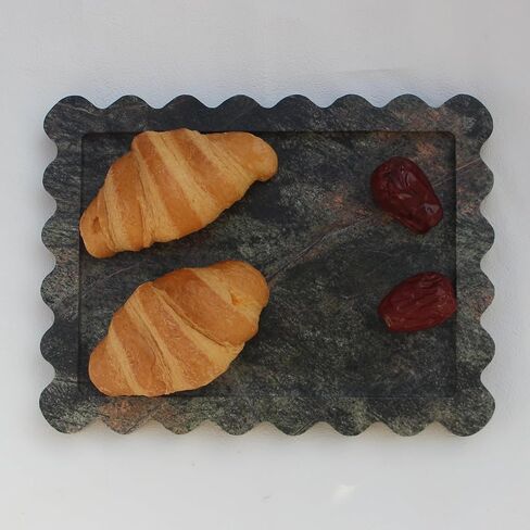 صينية رخامية أصلية من كالاكاتا فيولا مقاس 10.8 بوصة × 8 بوصة، صينية زينة مستطيلة فاخرة لطاولة الحمام والمطبخ، صينية تزيين لديكور المنزل في خزانة الملابس in Kuwait