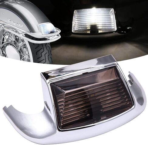 Front Rear Fender Tip LED Light Compatible With Electra Glide 1980-2013 Heritage Softail Classic FLSTC 1986-2008 (Front Fender Light-Orange+Rear Fender Light-Red) in Kuwait