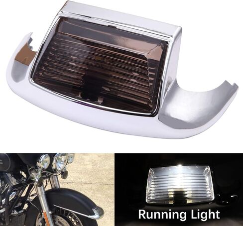 Front Rear Fender Tip LED Light Compatible With Electra Glide 1980-2013 Heritage Softail Classic FLSTC 1986-2008 (Front Fender Light-Orange+Rear Fender Light-Red) in Kuwait