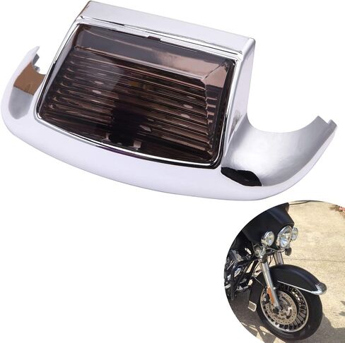 Front Rear Fender Tip LED Light Compatible With Electra Glide 1980-2013 Heritage Softail Classic FLSTC 1986-2008 (Front Fender Light-Orange+Rear Fender Light-Red) in Kuwait