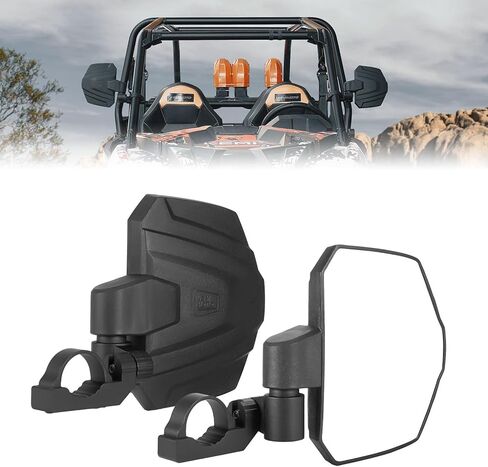 مرايا جانبية KEMIMOTO UTV، تصميم أذن قرد 8.6 × 6.1 بوصة سطح مرآة كبير SXS مرايا تناسب شريط لف 1.65-2 بوصة متوافق مع Polaris RZR Turbo Pioneer Talon YXZ1000r Kawasaki Teryx Can Am X3 in Kuwait