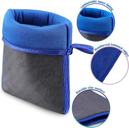 قفاز طين، قفاز طين لتفصيل السيارة، قفاز غسيل سحري تلقائي متوسط ​​الدرجة، مقاوم للخدش وآمن للطلاء، لتنظيف تلميع تفاصيل طلاء السيارات والزجاج والعجلات (BLUE-2PCS) in Kuwait