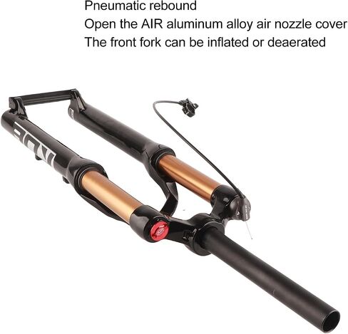 VBESTLIFE 24 Inch 135mm MTB Air Suspension Fork, Adjustable Front Fork Shock Absorb Quick Release Wire Control Bike Suspension Fork for Mountain Bike in Saudi Arabia