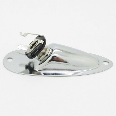 JIUWU Black Boat Style 6.35mm Guitar Pickup Output Input Jack Plug Socket for Fender Strat Guitar in Saudi Arabia
