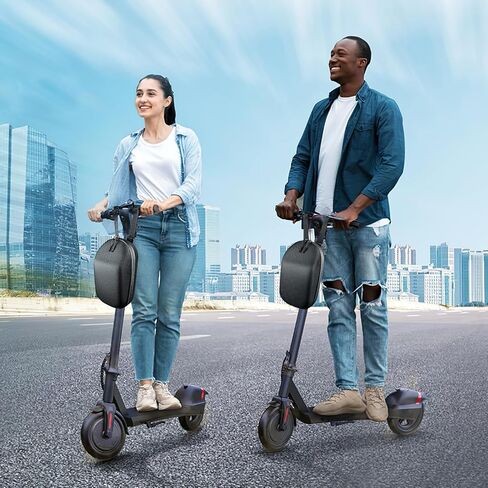 حقيبة مقود السكوتر للسكوتر الكهربائي للبالغين، حقيبة معلقة أمامية بسعة كبيرة ومتينة من أسيتات فينيل الإيثيل (EVA) المقاومة للماء وحقيبة تخزين أمامية لملحقات السكوتر الكهربائية - أسود in Kuwait