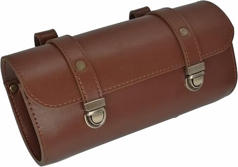 Bike Handlebar Leather Bags Under Seat Retro Classical Mountain MTB Road Bike Leather Bag for Cell phone，Saddle Tail Rear Pouch Seat Storage bag Cycling Case Carry Accessories in Saudi Arabia