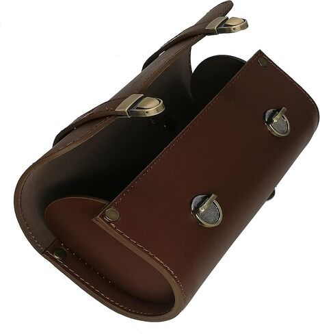 Bike Handlebar Leather Bags Under Seat Retro Classical Mountain MTB Road Bike Leather Bag for Cell phone，Saddle Tail Rear Pouch Seat Storage bag Cycling Case Carry Accessories in Saudi Arabia