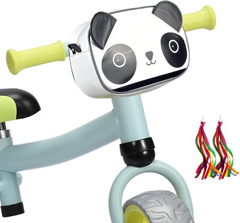 Kids Bike Basket, Water Resistant Bike Handlebar Bag, Scooter Basket Bicycle Basket Front Bike Accessories Gift for Boys Girls Toddlers, with Shoulder Strap and 2 Bike Streamers Tassels in Saudi Arabia