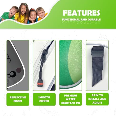 Kids Bike Basket, Water Resistant Bike Handlebar Bag, Scooter Basket Bicycle Basket Front Bike Accessories Gift for Boys Girls Toddlers, with Shoulder Strap and 2 Bike Streamers Tassels in Saudi Arabia