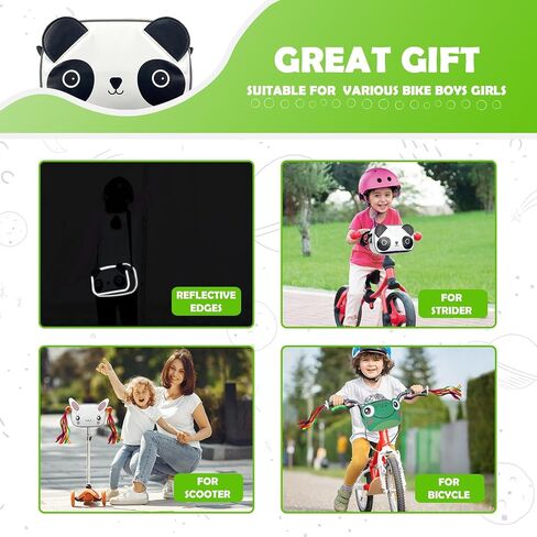 Kids Bike Basket, Water Resistant Bike Handlebar Bag, Scooter Basket Bicycle Basket Front Bike Accessories Gift for Boys Girls Toddlers, with Shoulder Strap and 2 Bike Streamers Tassels in Saudi Arabia