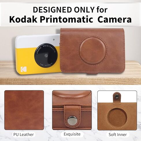 حافظة Printomatic، حافظة واقية قديمة لكاميرا Kodak Printomatic 2 في 1 وطابعة صور، حقيبة حمل من جلد البولي يوريثان مع حزام معصم يدوي in Kuwait