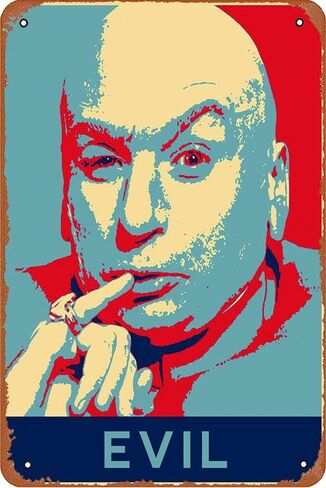 Dr Evil Hope Poster Hope Poster Retro Metal Tin Sign Wall Home Wall Art Metal Tin Sign,cave,bar,Club,Home Wall Art Metal Tin Sign 8x12 Inches in Saudi Arabia