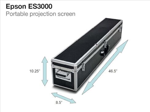 Epson ES3000 Ultra Portable Projection Screen (V12H002S3Y),Black/White in Saudi Arabia