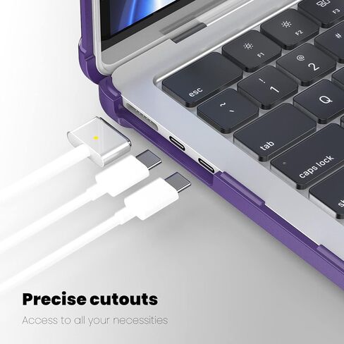 Teryeefi for MacBook Air 13 inch Case M1 A2337/A2179/A1932 (2018 2019 2020 Release), Shockproof Heavy Duty Hard Shell with Fold Kickstand + Keyboard Cover + Screen Protector + USB C Adapter, Pink in Saudi Arabia