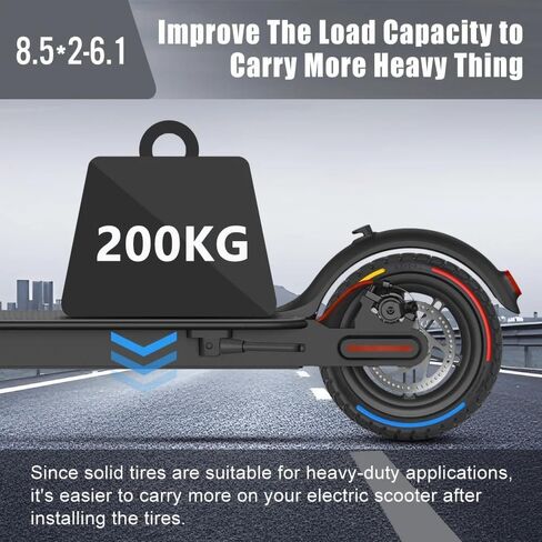 إطارات صلبة، قطعتان من عجلات سكوتر الكهربائية مقاس 8.5 × 2 بوصة عجلة بديلة صلبة لـ Xiaomi m365/Pro/Pro 2/1s سكوتر كهربائي gotrax gxl V2/gotrax XR استبدال الإطارات الأمامية أو الخلفية الصلبة على شكل قرص العسل in Kuwait