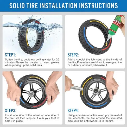 إطارات صلبة، قطعتان من عجلات سكوتر الكهربائية مقاس 8.5 × 2 بوصة عجلة بديلة صلبة لـ Xiaomi m365/Pro/Pro 2/1s سكوتر كهربائي gotrax gxl V2/gotrax XR استبدال الإطارات الأمامية أو الخلفية الصلبة على شكل قرص العسل in Kuwait