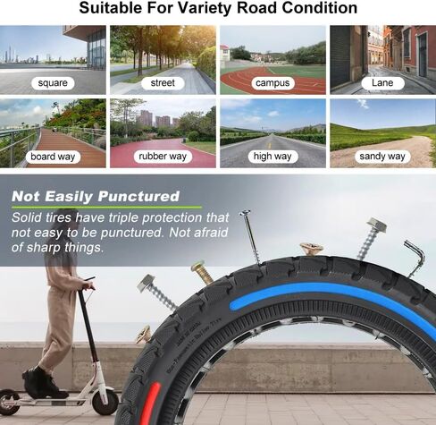 إطارات صلبة، قطعتان من عجلات سكوتر الكهربائية مقاس 8.5 × 2 بوصة عجلة بديلة صلبة لـ Xiaomi m365/Pro/Pro 2/1s سكوتر كهربائي gotrax gxl V2/gotrax XR استبدال الإطارات الأمامية أو الخلفية الصلبة على شكل قرص العسل in Kuwait