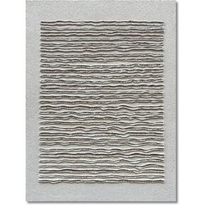 NANKAI Art Hand-Painted White and Green Thick Texture Abstract Art Oil Painting Contemporary Minimalist Style Art Living Room Office Corridor Wall Decoration Oil Painting 24x48 inches in Kuwait